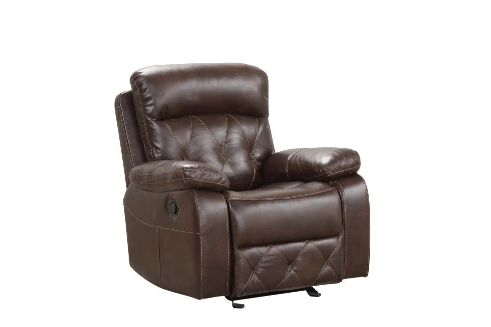 Motion Glider Reclining Sofa Set – 84” Manual | Diamond Pattern   SET SOFA + LOVE SEAT