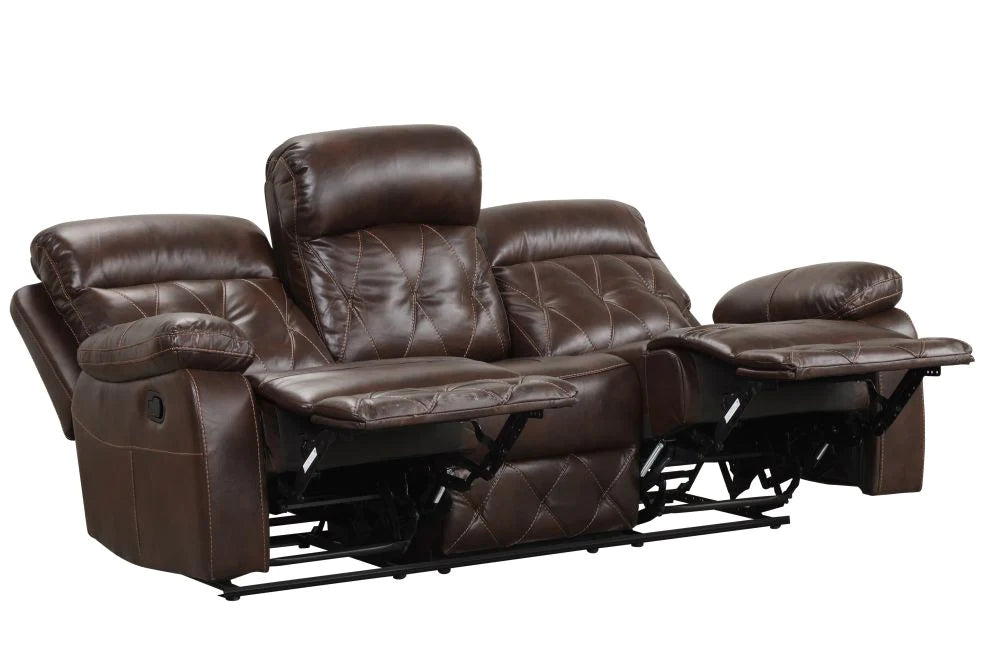 Motion Glider Reclining Sofa Set – 84” Manual | Diamond Pattern   SET SOFA + LOVE SEAT