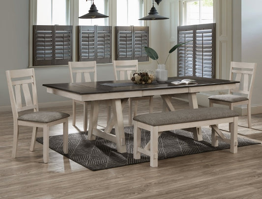 Maribelle Chalk Grey Dining Table