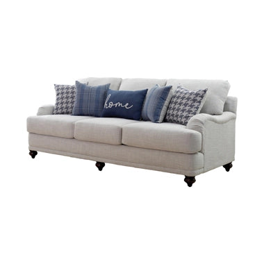 Light Grey Cushion Back Sofa & Loveseat Set