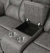 Higgins Dark Grey Upholstered Sofa & Loveseat set
