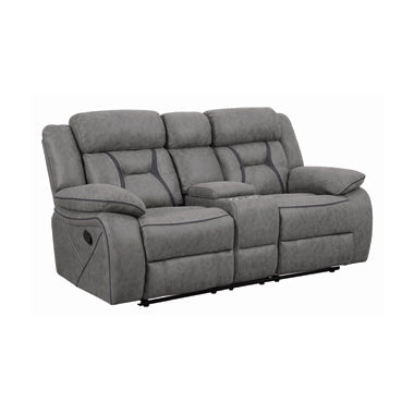 Higgins Dark Grey Upholstered Sofa & Loveseat set