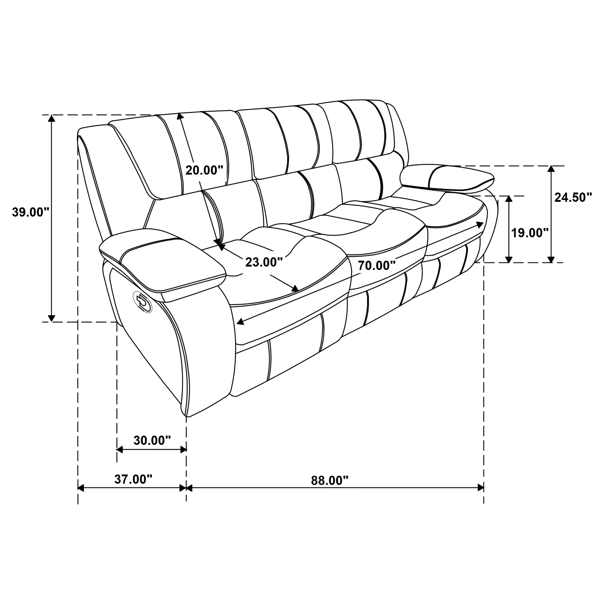 Camila Upholstered Reclining Set