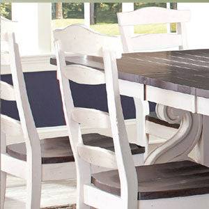 Carriage House Trestle Table (Table an 6 solid chairs) extra chair $180 each.