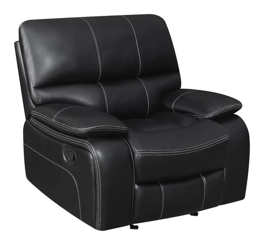 Willemse Black Upholstered Glider Recliner