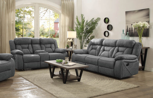 Higgins Dark Grey Upholstered Sofa & Loveseat set