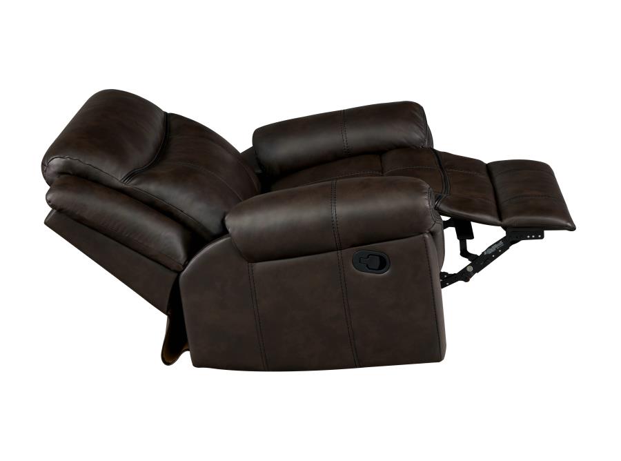 Sawyer Cocoa Brown Upholstered Glider Recliner
