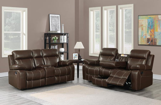 Chestnut Myleene Upholstered Tufted Living Room Sofa & Loveseat Set