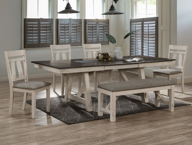 Maribelle Chalk Grey Dining Table