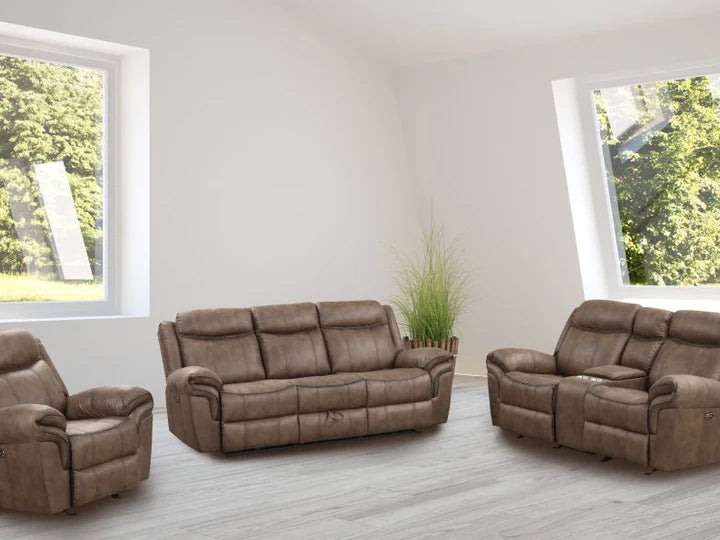 2 SOFA + LOVE SEAT-PC Motion Glider Reclining Sofa Set – 87” POWER | BIG SIZE |