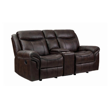 Sawyer Cocoa Brown Upholstered Tufted Sofa & Loveseat Set
