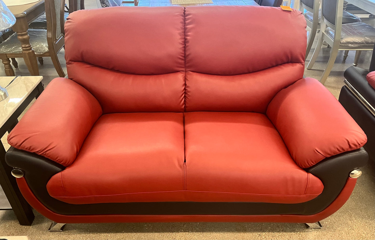 Red & Black Loveseats *As is