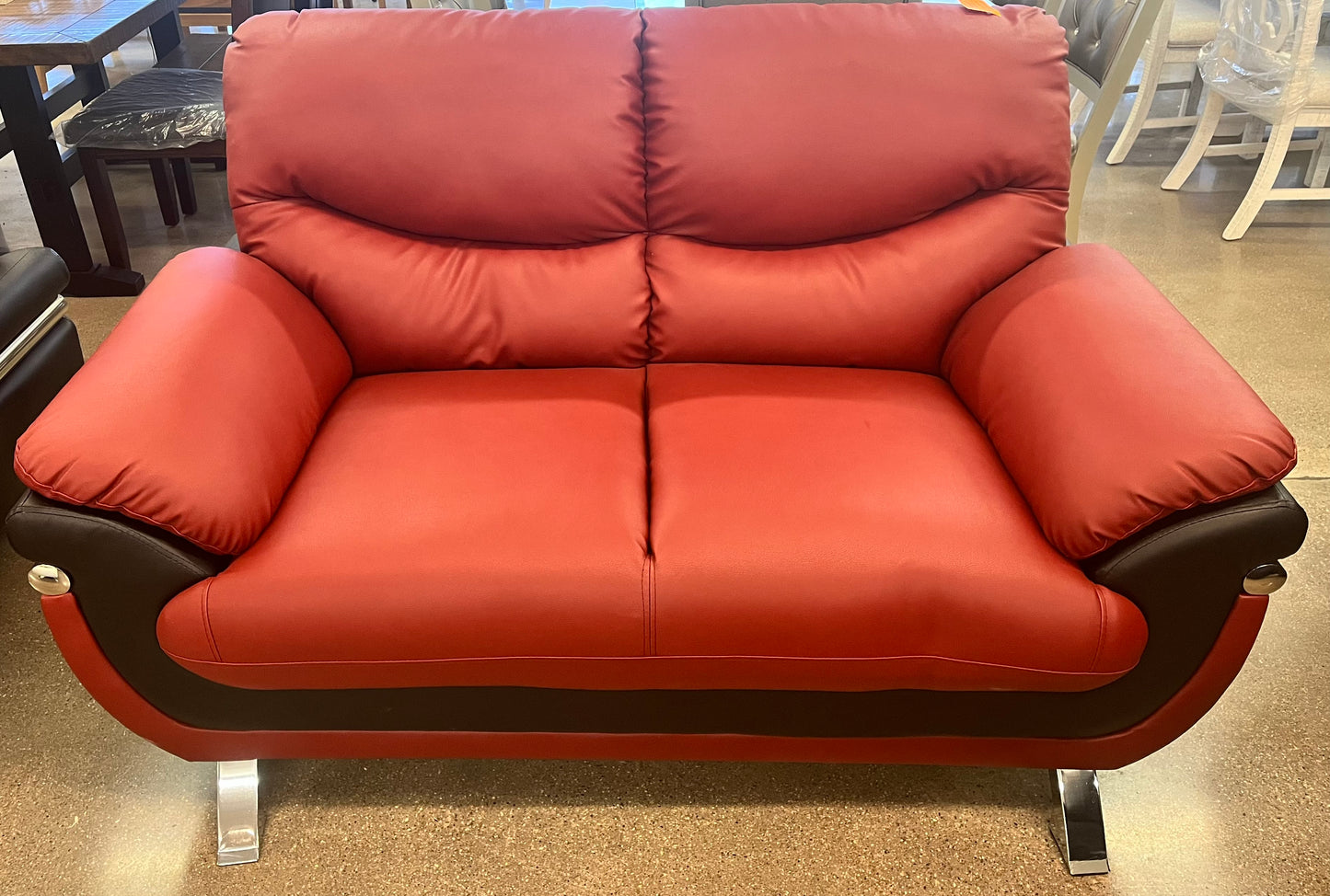 Red & Black Loveseats *As is