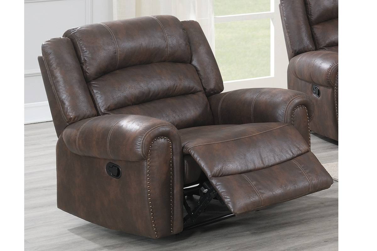 Chocolate Brown Manuel Motion Set Sofa & Loveseat