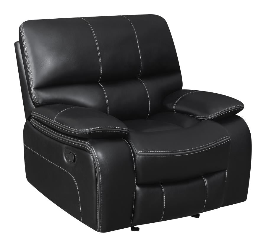Willemse Black Upholstered Glider Recliner