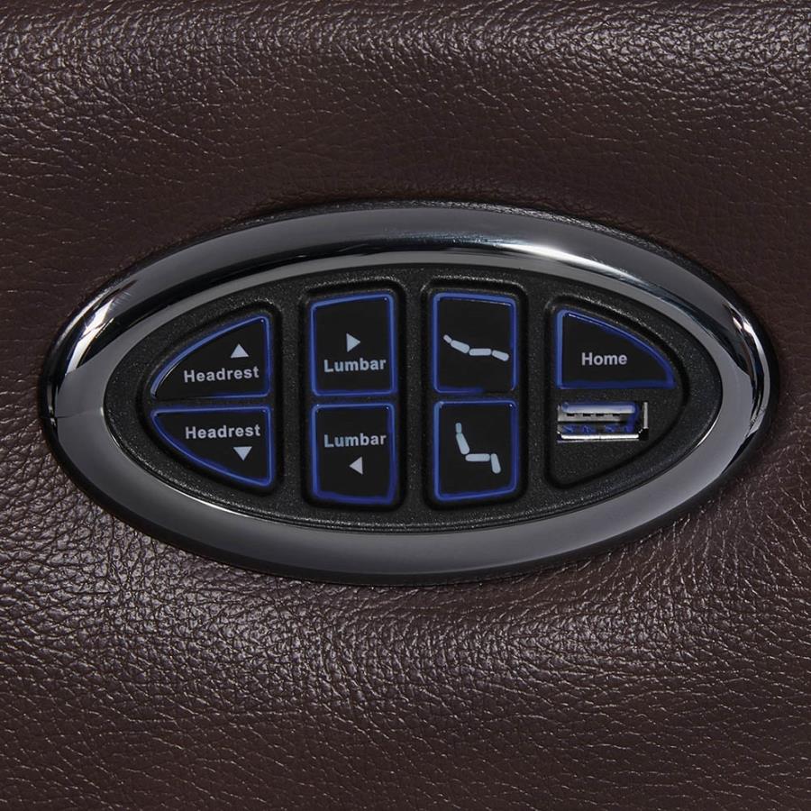 Genuine Leather Brown Electric Recliner