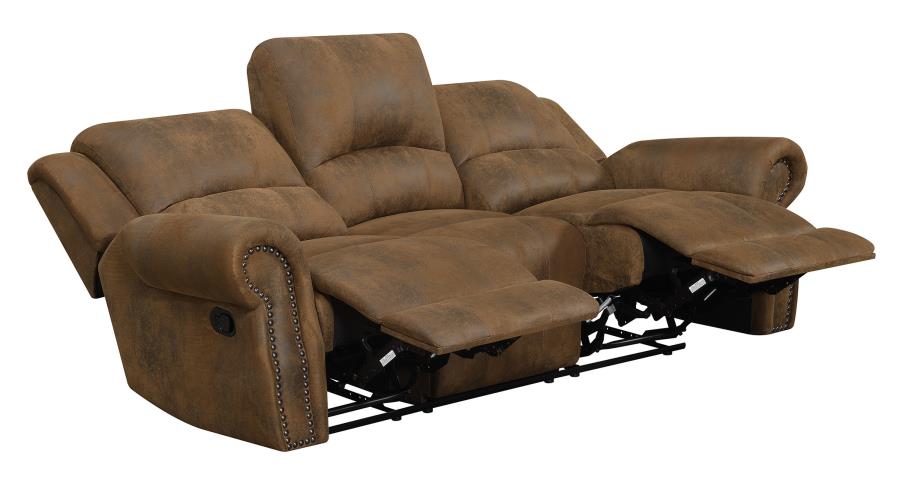 Sir Rawlinson Buckskin Brown Upholstered Sofa & Loveseat Set