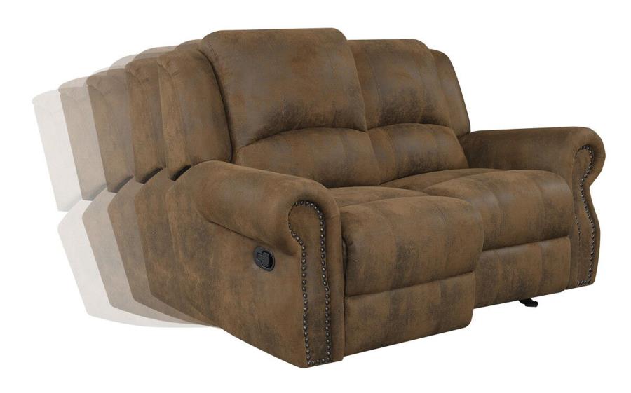 Sir Rawlinson Buckskin Brown Upholstered Sofa & Loveseat Set